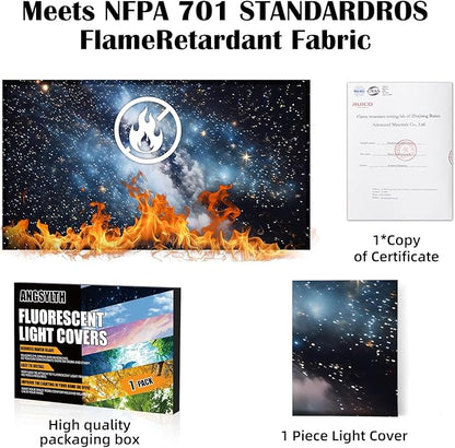 Fluorescent Light Covers - Classroom Covers for Ceiling Lights, 1 PCS 4 x 2 Feet Magnetic Light Filters, Classroom, Office Decor (Galaxy)