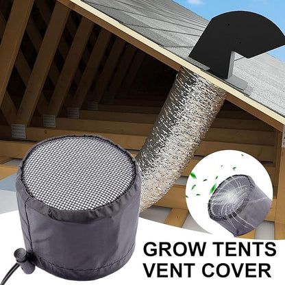 Grow Tents Vent - Dustproof Duct Filter, Flexible Vent Cover Tent with Two Pieces, Indoor Accessory Greenhouse Laundry Kitchen Rv, Grow Ten Covers for Plant Tent Airflow Control X0.39 Inches