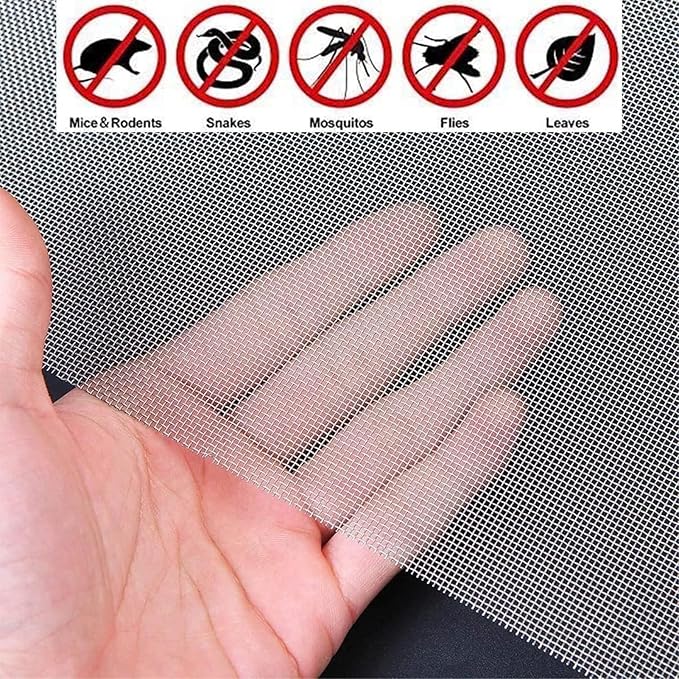 304 Stainless Steel Woven Mesh Panel, 50 Mesh 0.4mm Rustproof Metal Screen for Window Air Filters, Ventilation Covers, Animal Enclosures and Garden Barriers
