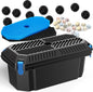 Antfraer Pond Filter Box, Outdoor Water Garden Filter Case for Pump Maintenance, Submersible & Fountain System Compatible, No Pump Included