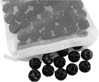 100pcs Bio Balls Filter Media with Sponge Aquarium Filter Media Tank Bio Balls, for Fish Tank, Aquarium, Pond Filter Media