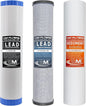 Applied Membranes Inc. 3-Stage Whole-House Water Filter Cartridge Replacements, Includes 20-Inch Sediment, Carbon, and Lead Filter Cartridges