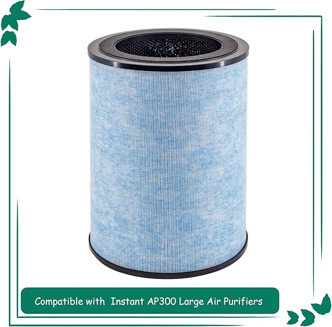 AP300 Filter Replacement, Compatible with Instant® AP300 Air Purifier, H13 Grade True HEPA and Activated Carbon Filters, Compare to F300 Filter,2 Pack