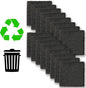 16 Pack Activated Carbon Filter with 2 Pack Recycle+Trash Sticker Fits EKO Trash Can with Built-in Compartment, Also Fits SIMPLI-Magic Garbage Bins, for Trash Can and Compost Bin