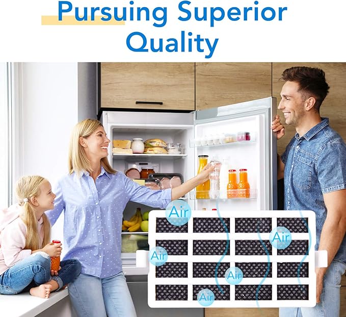 ICEPURE W10311524 Upgraded Refrigerator Air Filter Replacement for Whirlpool AIR1, W10311524, 2319308, W10335147, 1876318, FreshFlow Air Filter, AP4538127, AH2580853, EA2580853, PS2580853, PACK of 4