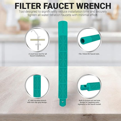 Metpure Non-airgap RO Faucet Reverse Osmosis Drinking Water Filtration System Water Dispenser Spout (Classic Bronze). Vase Style with Faucet Wrench.