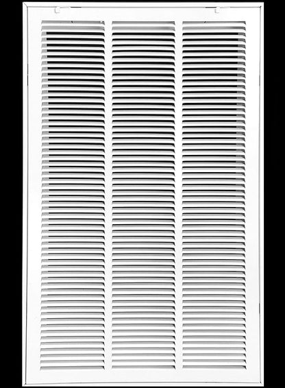 HVAC Premium 18 x 30 Duct Opening Steel Return Air Filter Grille, for 1-inch Filter, Removable Door, Flat Stamped HVAC Vent Cover Grille, Outer Dimensions 20.5 x 32.5
