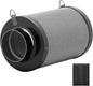 iPower 4" Air Carbon Filter for Inline Duct Fan, Intake and Exhaust Fans, with Premium Australia Virgin Charcoal, Black