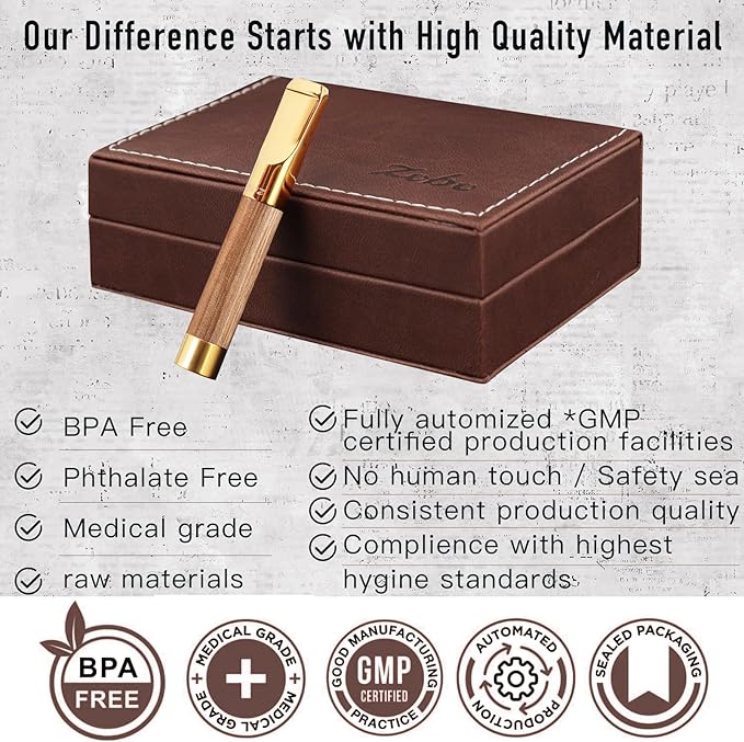 Reusable Washable Cigarette Filter Tips Mouthpiece Handcrafted Solid Wood Metal Smoking Cigarette Filter Never Fade Suitable for Coarse Fine Medium Birthdays Christmas Father Day Gift (Rosewood)