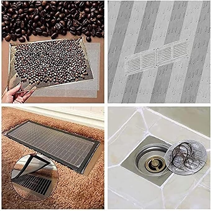 304 Stainless Steel Woven Wire Mesh, Fine Metal Screen, Rust-Resistant Filter Sheet, Kitchen Strainer, Industrial Sieve, Ventilation Grid, Safety Fence, Insect Screen