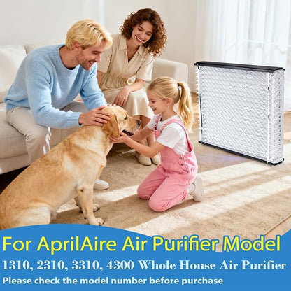 2 Pack 313 Replacement Air Filter, 20 x20 x4 Inches, MERV 13 Furnace, Compatible with AprilAire 1310, 2310, 3310, 4300 Whole House Air Purifier