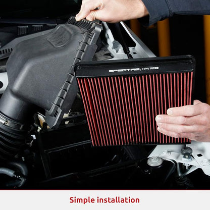 Spectre Universal Clamp-On Air Filter: High Performance, Washable Filter: Round Tapered; 3 in/3.5 in/4 in Flange ID; 8.75 in (222 mm) Height; 6 in (152 mm) Base; 4.75 in (121 mm) Top, SPE-9736, Blue
