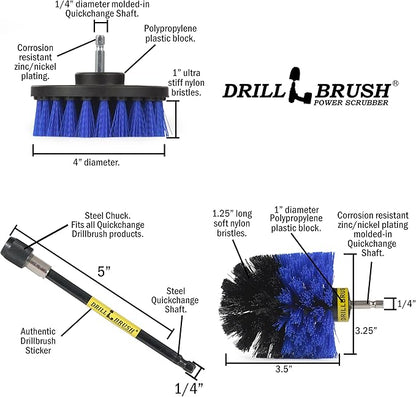 Marine - Kayak - Raft - Canoe - Inflatable - Boat Accessories - Hull Cleaner - Cleaning Supplies - Drill Brush - Spin Brush Kit - Pond Scum, Oily Residue, Weeds, Barnacles, Oxidation