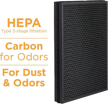 AprilAire RF09550C Clean HEPA-Type Air Purifier Replacement Filter for Portable Room Air Purifier Model 9550, Captures Dust & Odors, Ozone Free