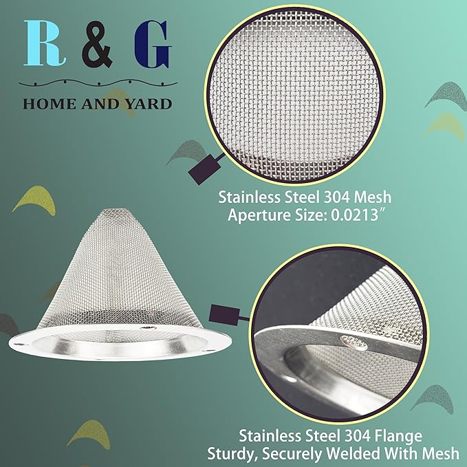 2 PCS-Cone-Type Spark Arrestor Screen 2.8”