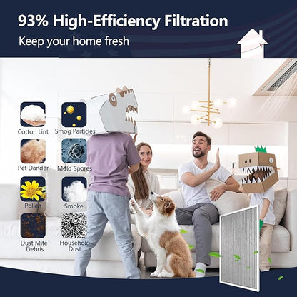 10x20x1 Electrostatic Air Filter, MERV 8 Reusable Aluminum AC/HVAC Furnace Filters, Washable Permanent Air Filter, Lasts a Lifetime, Easy to Clean (Actual Size:9.48x19.64x0.82)
