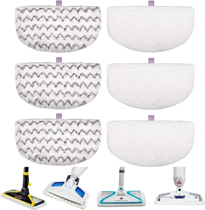 Flammi Steam Mop Replacement Pads for Bissell Powerfresh 1940 1806 1440 1544 2685A 2075A 19402 19404 19408 1940A 1940Q 1940T 1940W Steam Mop, Part# 5938