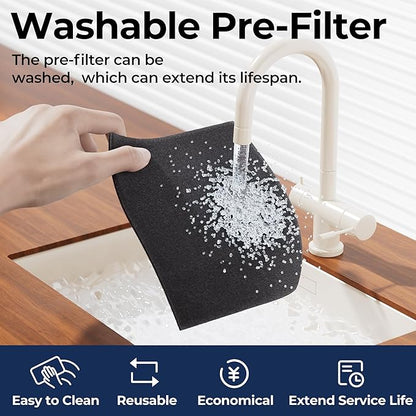Air Purifiers for Home Large Room up to 2200sq.ft with Washable Filters, EVALIT Air Purifiers for Bedroom with Fragrance, PM 2.5 Display Air Quality Sensor for Smoke Dust Odors, White, 1Pack+3Modes