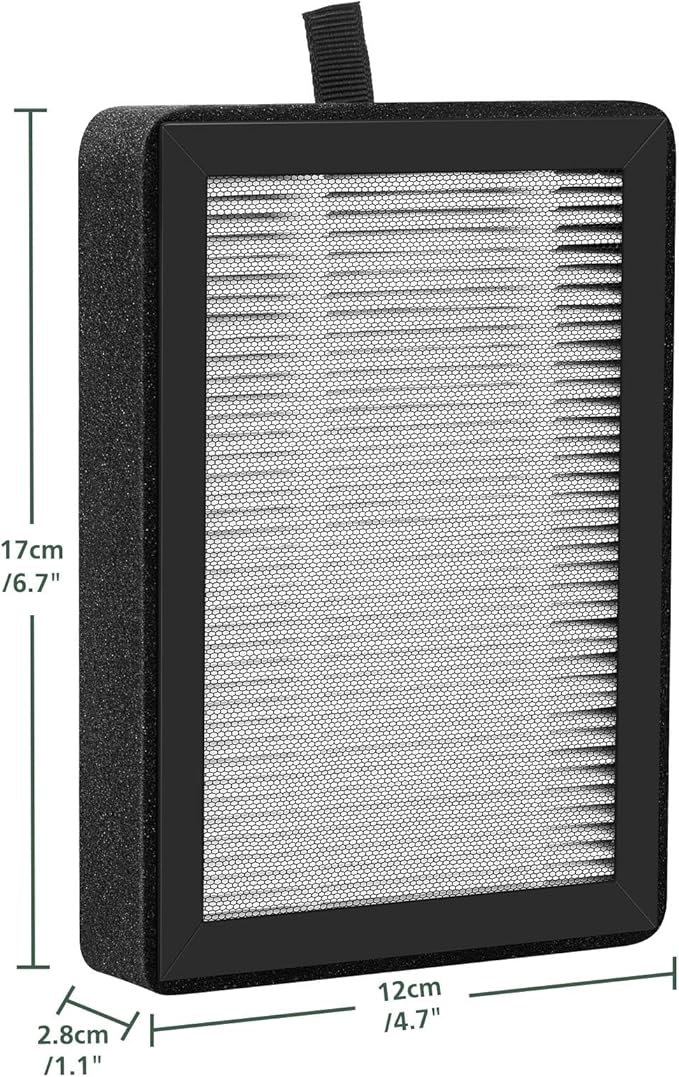 6 Pack LV-H128 Replacement Filter Compatible with LEVOIT LV-H128 / PUURVSAS (HM669A) / ROVACS (RV60) Air Purifiers, 3-in-1 Middle Layer, Activated Carbon Layer and Pre-Filter