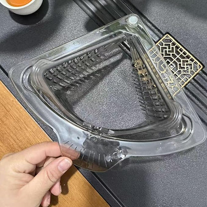 Corner Sink Drain Basket - Magnetic Food Waste Draining Catcher for Rinsing | High-Grade Mesh with Powerful Suction, Triangular Scrap Trap, Basin Cleanup Tools for Washing, Straining, Sorting and Peel