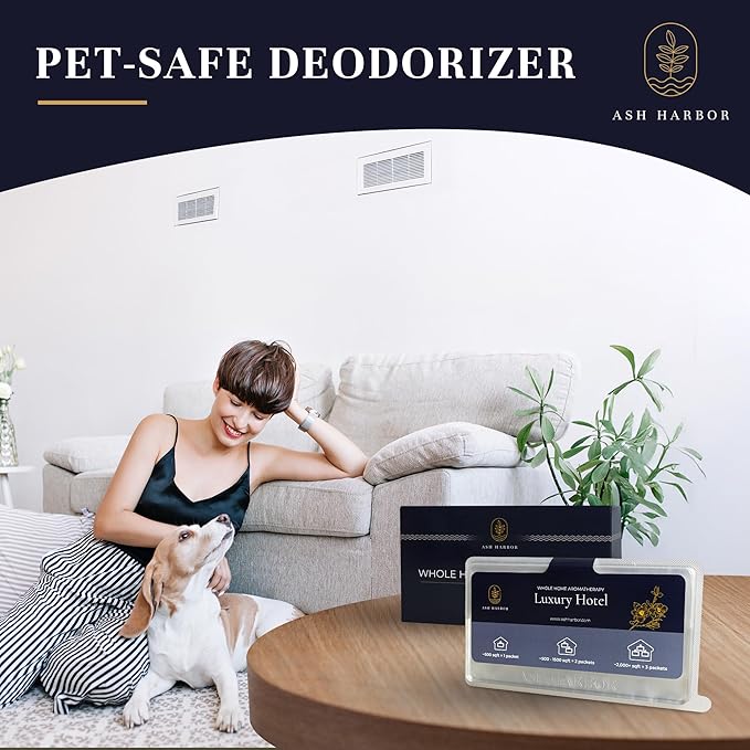 Luxury Hotel Whole Home Air Freshener System - Whole House Air Freshener for HVAC Filter - Scented Filters for Home - HVAC Duct Odor Eliminator - Filter Fresh 6 Pack
