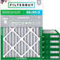 Filterbuy 28x30x2 Air Filter MERV 8 Essential Dust & Allergy Defense (6-Pack), Electrostatic Pleated HVAC AC Furnace Filters Replacement, Made in USA (Actual Size: 27.75 x 29.75 x 1.75)