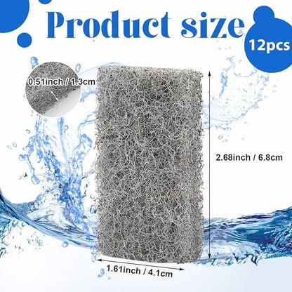 12 Pcs Nitrite Remover Inserts Compatible with Flex/spec/evo, Replacement Aquarium Filter Media for Freshwater and Saltwater Aquariums, Removing and Reducing Nitrite