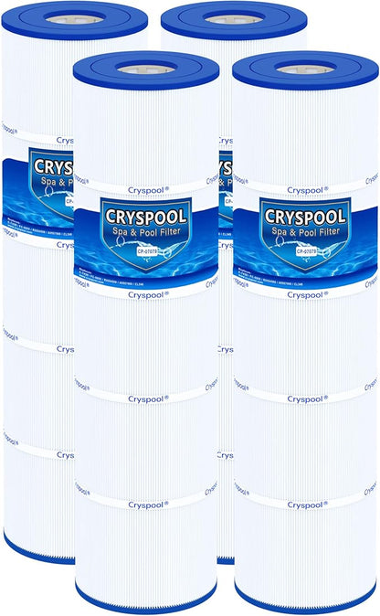 Cryspool® 07079 Filter Compatible with Jandy CL340, CV340, PJAN85, R0554500, C-7459, FC-0800, A0557900, 4×85 Sq. Ft Pool Filter Cartridge, 4 Pack