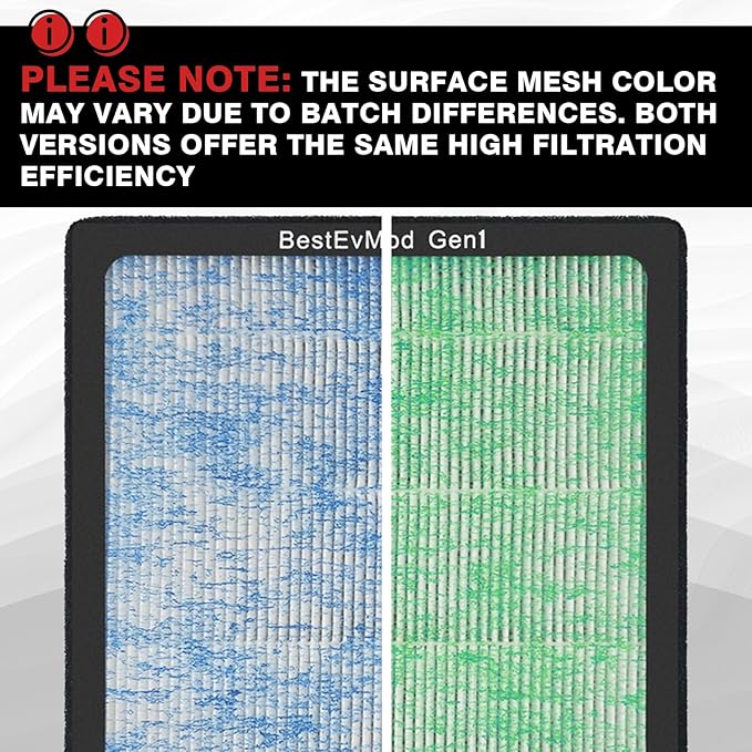 BestEvMod H14 Air Filter Gen1 Compatible with Rivian R1T & R1S 2022 2023 2024 Replacement Air Filter HEPA H14 Activated Carbon Accessories Fit G1 ONLY
