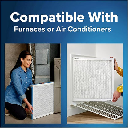 Filtrete 20x20x1 AC Furnace Air Filter, MERV 13, MPR 1900, Premium Allergen, Bacteria & Virus Filter, 3-Month Pleated 1-Inch Electrostatic Air Cleaning Filter, 4-Pack (Actual Size 19.69x19.69x0.78 in)