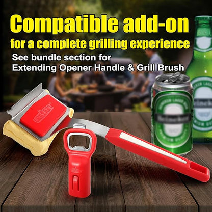 GRILLART Bristle-Free BBQ Grill Brush – Safe & Durable Cleaning Tool for Gas, Charcoal, Cast Iron & Stainless Steel Grates – Heat-Resistant Scraper Brush with Reusable Head & Hanging Loop