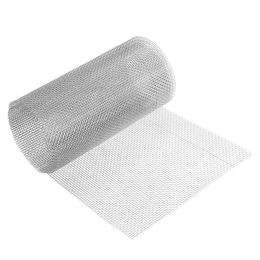 uxcell 6 Mesh 79" x 12" Woven Wire Mesh, 304 Stainless Steel Air Vent Filter Screen, Window Screen Mesh for DIY Projects Vents Cover Filtration Animals Fence