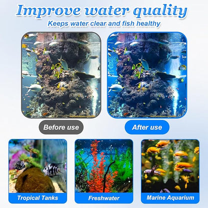 2 Pack Aquarium Bio Sponge Filter Pad, 40 PPI Fish Tank Filter Foam Sponges Filter Media Foam Sponges Cut-to-Size Foams for Fish Tank Ponds (9" x 9" x 0.5")