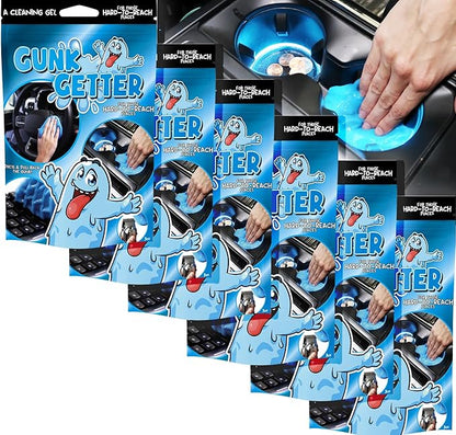 Cleaning Gel for Those Hard to Reach Places, Automotive Cup Holder Electronic Keyboard Office, Slime Gel Cleaner Dust Crumb Removal, 6 Pack