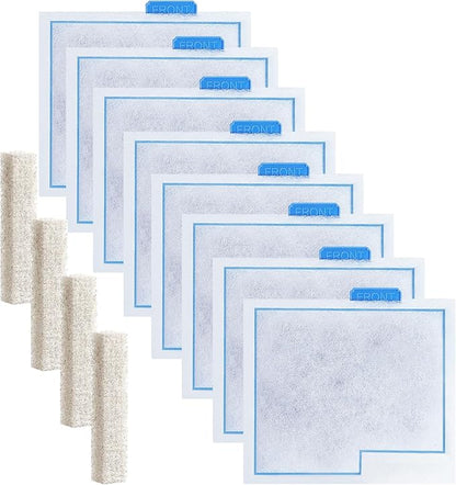 8 Pack Medium Fish Filter Cartridges Replacement Compatible with Aqueon QuietFlow LED PRO Power Size 10/E Internal Power 20 Filter/Zilla Size 20(Extra 4pcs Pads)
