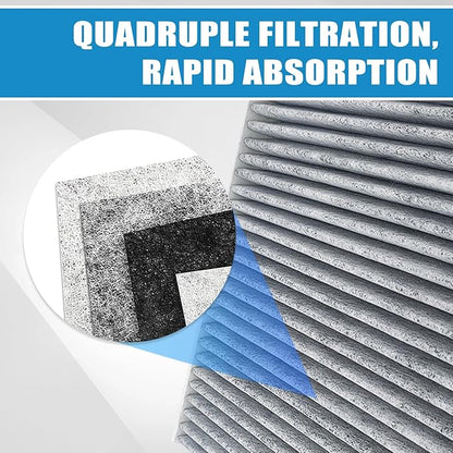 For Engine & Cabin Air Filter For Acura MDX 3.5L (2022-2024), Pilot 3.5L (2023-2024). Replacement for CP182, CF11182, 80291-T5R-A01, 1722061AA00.