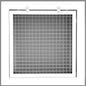 HVAC Premium 6" x 6" Cube Core Eggcrate Return Air Filter Grille for 1" Filter - Aluminum - White [Outer Dimensions: 8.5" x 8.5"]
