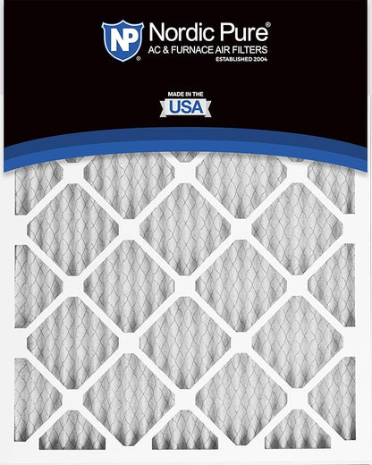 Nordic Pure 20x25x1 (19 1/2 x 24 1/2 x 3/4) Pleated MERV 10 Air Filters 3 Pack