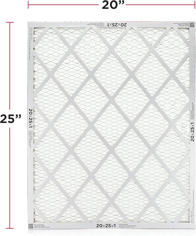 Frigidaire PureAir® 20x25x1 MERV 8 Allergen Electrostatic Pleated Air Conditioner HVAC AC Furnace Filters - 6 Pack (exact dimensions 19.81 X 24.81 X 0.81)