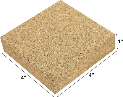 RealPlus Aquarium Filter Media Bio Ceramic Brick Bio Filter Media for Marine and Freshwater Aquarium Canister Filter Pond Fish Tank, 6 Pack (4" x 4" x 1")