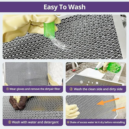 24x30x1 Furnace Filter-MERV8, Washable & Reusable Electrostatic Air Filter, AC/HVAC Furnace Filter, Permanent Air Filter, Breathe Fresher, Easy Install