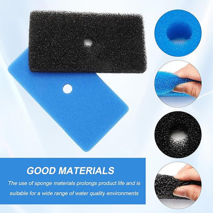 MDEOOSKY 4 Sets Pond Filter Sponge Pads, Coarse and Fine Filter Media Replacement for 52231 52229 Filter Box, for Outdoor Pond Aquariums Fountains, Compare to Part# 871980305528