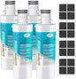 ICEPURE Alkaline LT1000PC Refrigerator Water Filter and Air Filter Replacement for LG LT1000P/PC/PCS, Kenmore 9980, ADQ74793501 ADQ74793502 ADQ747935 MDJ64844601 LMXS28626S LT1000, Enhances PH, 4Combo