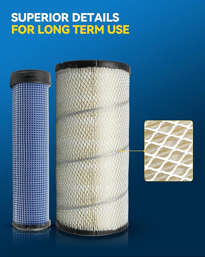 PHILTOP Air Filters Set P828889-P829333 Compatible with Donaldson, Caterpillar Cat Backhoe, Wix, John Deere, Case and Baldwin