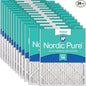 Nordic Pure 20x25x1 (Actual Size: 19 1/2 x 24 1/2 x 3/4) Pleated MERV 14 Air Filters 24 Pack