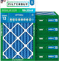 Filterbuy 16x25x4 Air Filter MERV 13 Optimal Smoke & Allergy Defense (6-Pack), Electrostatic Pleated HVAC AC Furnace Filters Replacement, Made in USA (Actual Size: 15.50 x 24.50 x 3.63)
