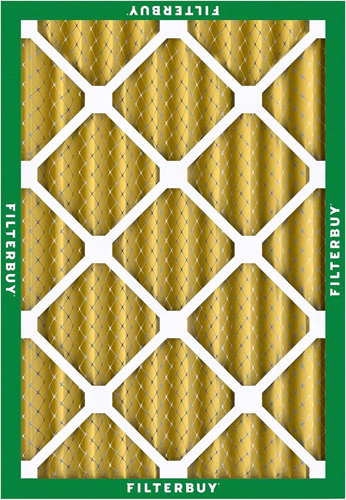 Filterbuy 10x14x4 Air Filter MERV 11 Superior Pet & Allergy Defense (1-Pack), Electrostatic Pleated HVAC AC Furnace Filters Replacement, Made in USA (Actual Size: 9.50 x 13.50 x 3.63)