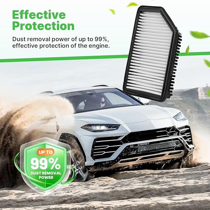 Engine+Cabin Air Filters Fit for 2014 2015 2016 2017 2018 2019 Kia Soul L4 1.6L 2.0L Engine Air Filter Replacement Air Filter Set for My Car Automotive Accessories CF12002 CA11206