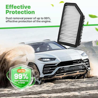 Engine+Cabin Air Filters Fit for 2014 2015 2016 2017 2018 2019 Kia Soul L4 1.6L 2.0L Engine Air Filter Replacement Air Filter Set for My Car Automotive Accessories CF12002 CA11206