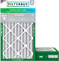 Filterbuy 12x24x4 Air Filter MERV 8 Essential Dust & Allergy Defense (2-Pack), Electrostatic Pleated HVAC AC Furnace Filters Replacement, Made in USA (Actual Size: 11.50 x 23.38 x 3.63)